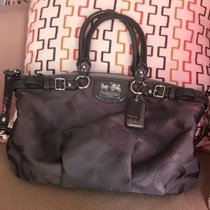 Authentic brown large C coach purse